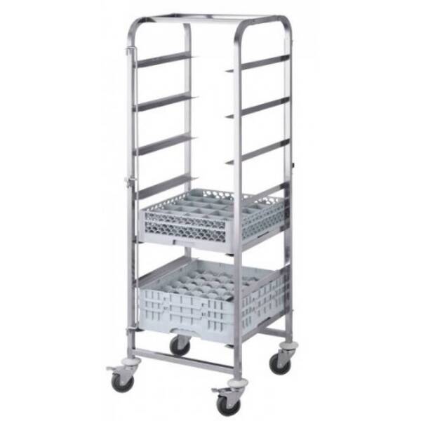 Ανοξείδωτο τρόλεϊ καλαθιών πλυντηρίου