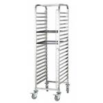 Ανοξείδωτο τρόλεϊ δίσκων 60x40 εκ.