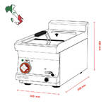 Φριτέζα ηλεκτρική μονή 10 lt